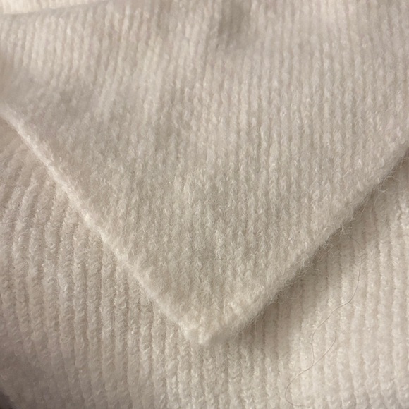 Magenta One Shoulder Fluffy Knit Midi Dress - Ivory - Picture 2 of 2